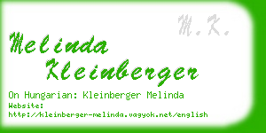 melinda kleinberger business card